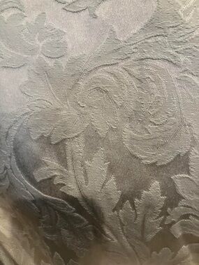 Elegant Silver Floral Jacquard Duvet Cover